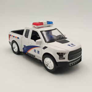 儿童电动万向轮行驶警车皮卡玩具闪光音乐警察巡逻车男孩礼物