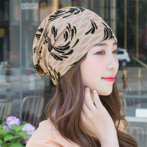 帽子女韩版薄款套头帽蕾丝包头帽光头堆堆帽透气产妇帽月子帽子