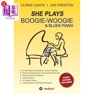 海外直订SHE Plays Boogie-Woogie & Blues Piano 她弹布吉·伍吉和布鲁斯钢琴