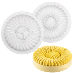 单个8寸圆环慕斯蛋糕模具法式甜品圆形线圈蛋糕顶部装饰硅胶模