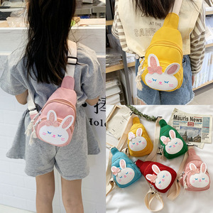 韩版儿童包包女童斜挎包时尚公主女孩宝宝可爱小兔子帆布单肩背包