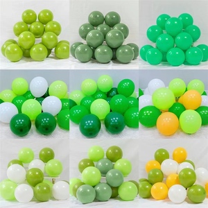 5-10-18寸绿色乳胶气球森系墨绿浅果绿马卡龙绿儿童节幼儿园装饰