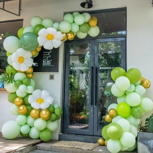 春游户外绿色红金气球链套餐生派对日布置开业活动场景装饰气球
