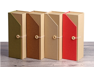 精品简易盒环保通用茶叶盒岩茶空盒纸盒牛皮纸茶叶罐定制茶叶包装