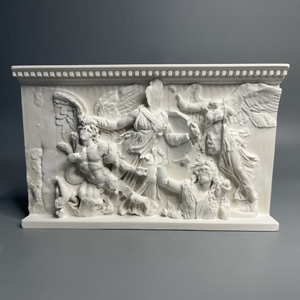 古希腊文艺复兴天使与巨人浮雕石膏雕塑高级小众艺术桌面装饰摆件