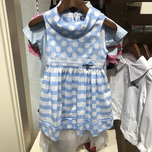 仅110码 国内商场ELAND KIDS童装女童夏款纯棉连衣裙EKOW66323K