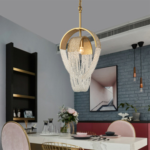 美式轻奢卧室床头水晶小吊灯设计师创意个性流苏造型吧台餐厅灯具