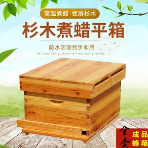 蜜蜂蜂箱养蜂专用杉木煮蜡蜂箱全套带框养蜂工具中蜂平箱意蜂箱