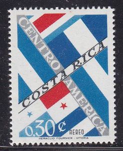 A043-69  中美洲国家国旗 1964年 1全 哥斯达黎加