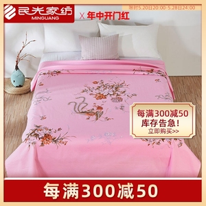 民光国民老式印花床单老上海纯棉怀旧加厚复古老式全棉传统床单