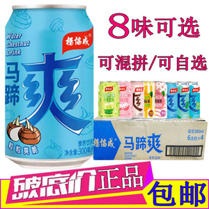 杨协成马蹄爽果味饮料300ml*24罐整箱装荔枝水甘蔗汁清凉爽柠檬茶