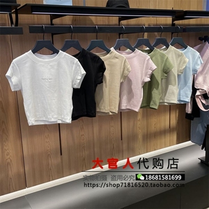 CK Jeans 国内代购 24年春夏新款女士简约微弹舒适短袖T恤J221171