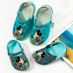 迪士尼米奇宝宝硅胶洞洞鞋男儿童夏季凉拖鞋凉鞋1-4岁婴幼儿小童