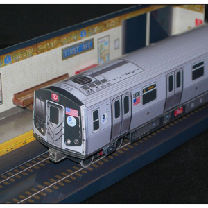 儿童益智DIY立体手工制作仿真1比140地铁站场景3D纸模型纸艺玩具
