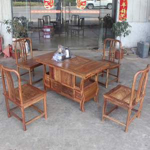 红木小茶台桌花梨原木色茶桌椅刺猬紫檀宝鼎桌新中式客厅茶几阳台