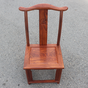 红木靠背椅花梨木小官帽椅子刺猬紫檀中式茶几椅实木家用凳子家俱