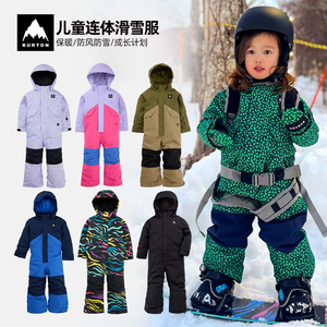 美国burton伯顿儿童连体滑雪服保暖防寒防风防水透气冲锋衣雪衣新