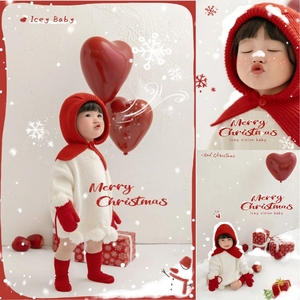 儿童摄影服装圣诞节小红帽主题宝宝周岁拍照服装影楼小童艺术照衣