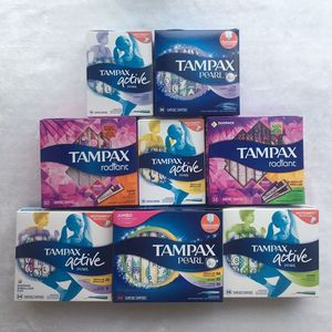 包邮现货美国Tampax丹碧丝珍珠塑胶长导管卫生棉条50支混合36支