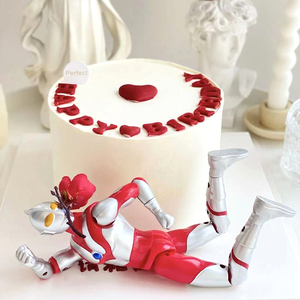 网红生日变形奥特曼蛋糕装饰玩偶七夕搞怪求婚玫瑰花超人儿童玩具