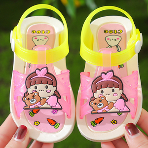 女童凉鞋可爱小公主居家防滑软底婴幼儿宝宝洗澡1-3岁2男童学步鞋