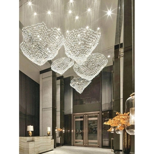 大厅水晶吊灯创意假山大型酒店灯售楼部冰山灯饰非标定制工程灯具