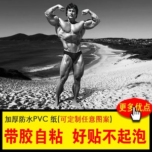 阿诺施瓦辛格海报健身房鸡胸肉壁画肌肉性感男励志宿舍墙贴定制大