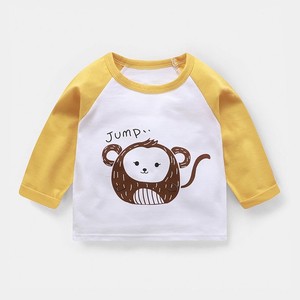 婴儿衣服男童女宝宝春夏薄款长袖T恤儿童纯棉上衣小动物打底衫潮