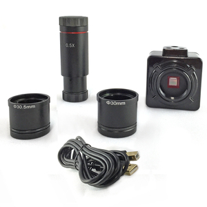 高清500万像素USB笔记本工业相机双目显微镜电子目镜0.5X带转接圈