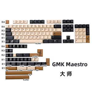 GMK Maestro大师键帽PBT热升华机械键盘按键个性音符原厂高全套