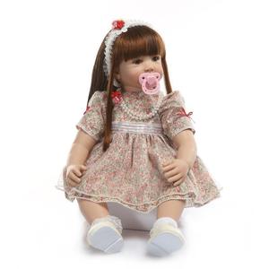 NPK新品长发reborn toddler公主娃娃 漂亮裙子 女孩喜欢陪伴玩具