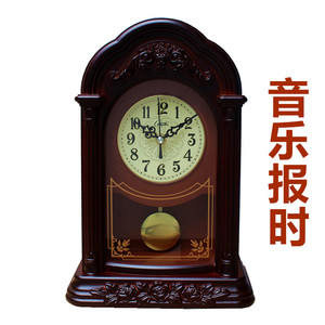 新品欧式大号仿古座钟中式老式座钟整点报时台钟仿木时钟石英钟表