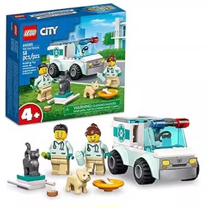正品LEGO乐高60382兽医救护车大救援 乐高城市系列 积木玩具礼物