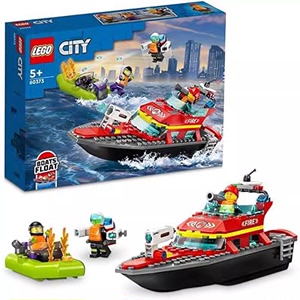 正品LEGO乐高60373消防救援艇 乐高城市系列 积木玩具礼物
