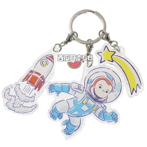 现货 日本采购正品 乔治猴小猴子宇航员亚克力钥匙扣挂件