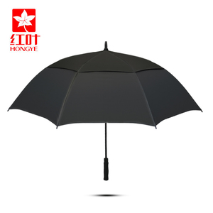 红叶雨伞晴雨自动三人雨伞双人黑色长柄玻纤骨架雨伞定制广告伞