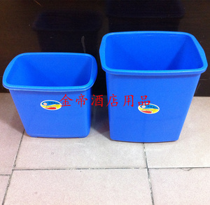 广州洛民珠江塑料废纸桶加厚家庭用卫生间垃圾桶无盖客房方桶纸篓