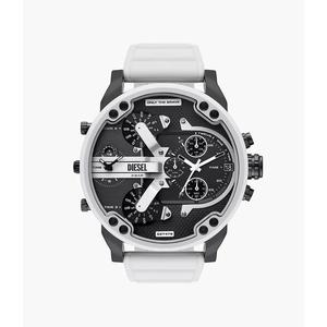 迪赛DIESEL欧美手表专柜流行男款代购美国白色树脂表带计时机械感