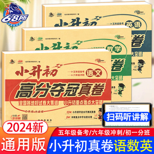 2024新版小升初高分夺冠真卷语文数学英语五年级备考六年级冲刺全国各地好试卷大集结初一招生分班测试卷小学毕业总复习真题训练