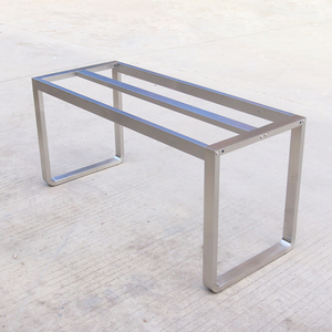 定做金属不锈钢餐厅餐桌脚 简易书桌办公桌会议桌架定制可加轮子