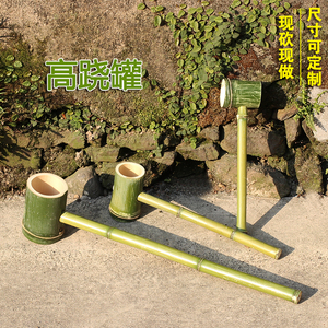 新鲜竹子竹筒制品舀水器打水器勺子长柄竹制品现砍现发纯天然水勺