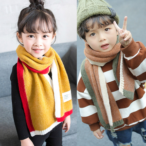 儿童秋冬季围巾男童女童韩版婴儿针织毛线保暖宝宝仿羊绒围脖加厚
