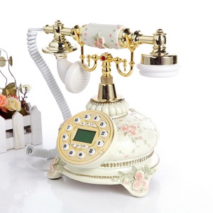仿古电话机欧式复古电话田园美式创意无线插卡电话家用座机电话机