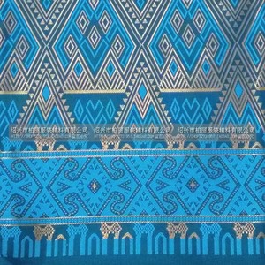 东南亚泰国筒裙 傣族缅甸老挝服装蓝色布料 少数民族绿色服饰面料