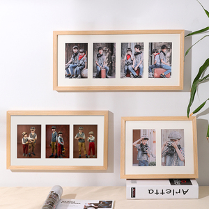 洗照片做成相框挂墙6寸照片组合摆件实木相片框摆台定制来图定做