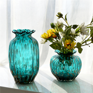 外贸出口洒金创意玻璃艺术花瓶富贵竹欧式轻奢家居装饰品摆件礼品