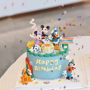 米奇妙妙屋米奇米妮蛋糕装饰米老鼠唐老鸭摆件儿童生日甜品台装扮