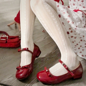 法式玛丽珍鞋少女夏圆头小香风软底平跟豆豆芭蕾舞蝴蝶结单鞋可爱