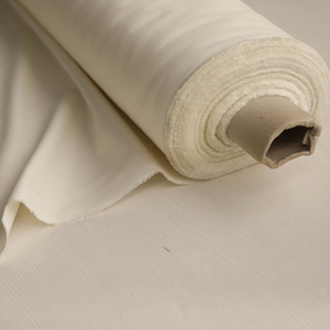 意大利进口米白色细腻斜纹华达呢卡其纱卡纯棉布料设计师外套面料