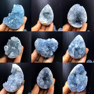马达加斯加天青石 心形矿物晶体矿石标本原石宝石奇石摆件观赏石